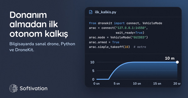 DroneKit ile kalkış kodu ve 10 metreye çıkan irtifa grafiği